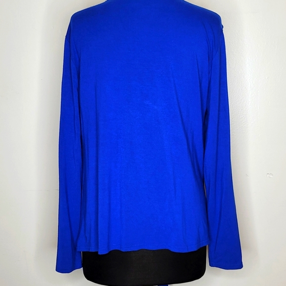 Royal Blue Open Front Cardigan - Picture 2 of 6